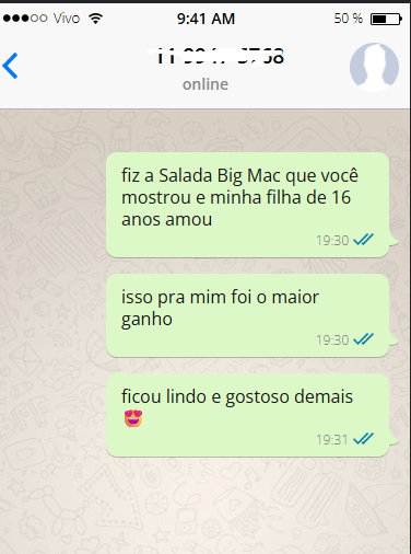 Depoimento WhatsApp